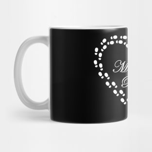 Marching Band Footprints Heart White Mug